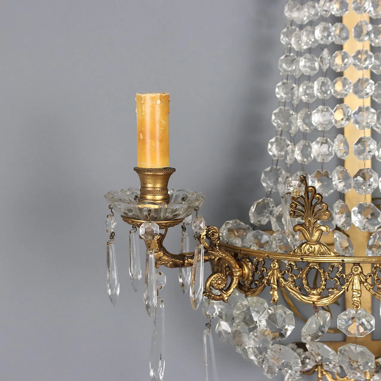 Coppia di appliques in bronzo dorato, '900 6
