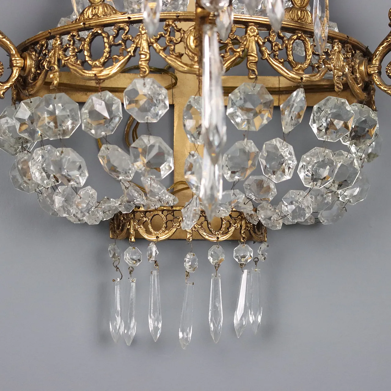 Coppia di appliques in bronzo dorato, '900 8