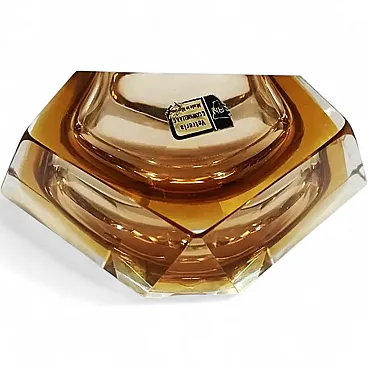 Multifaceted ashtray in Murano glass by Flavio Poli for Seguso, 1960s