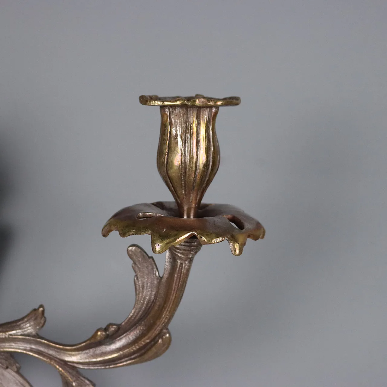 Coppia di applique in bronzo brunito, '900 4