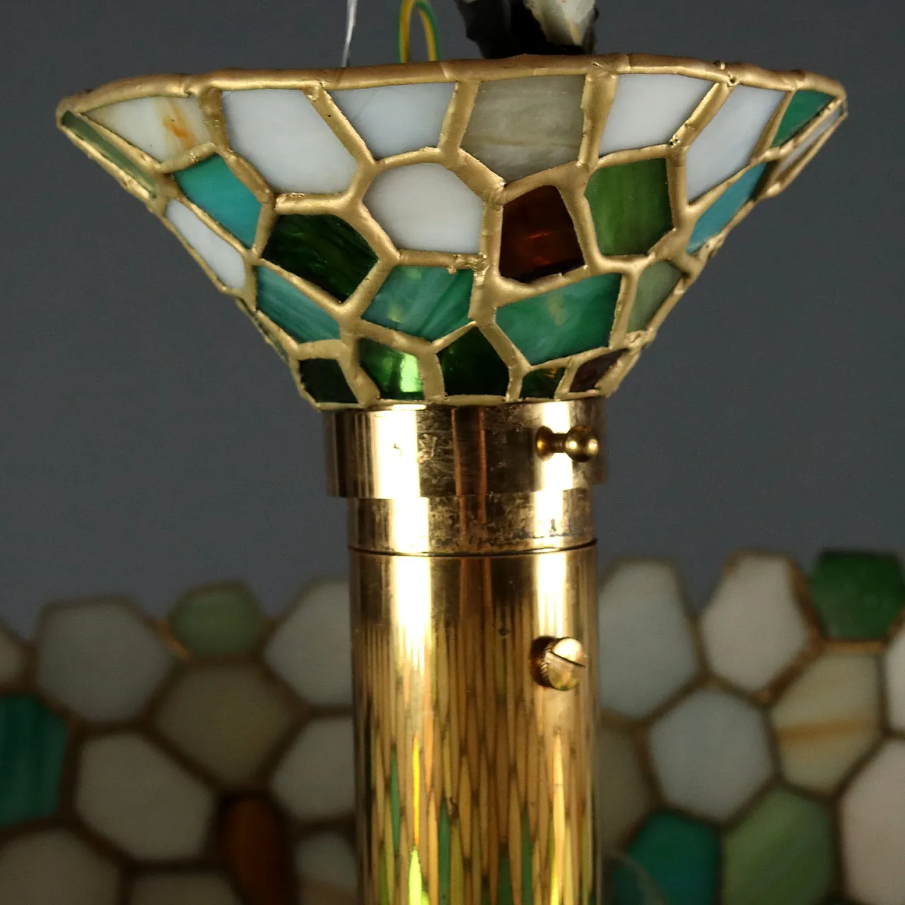 Lampadario in metallo stile Tiffany, '900 10