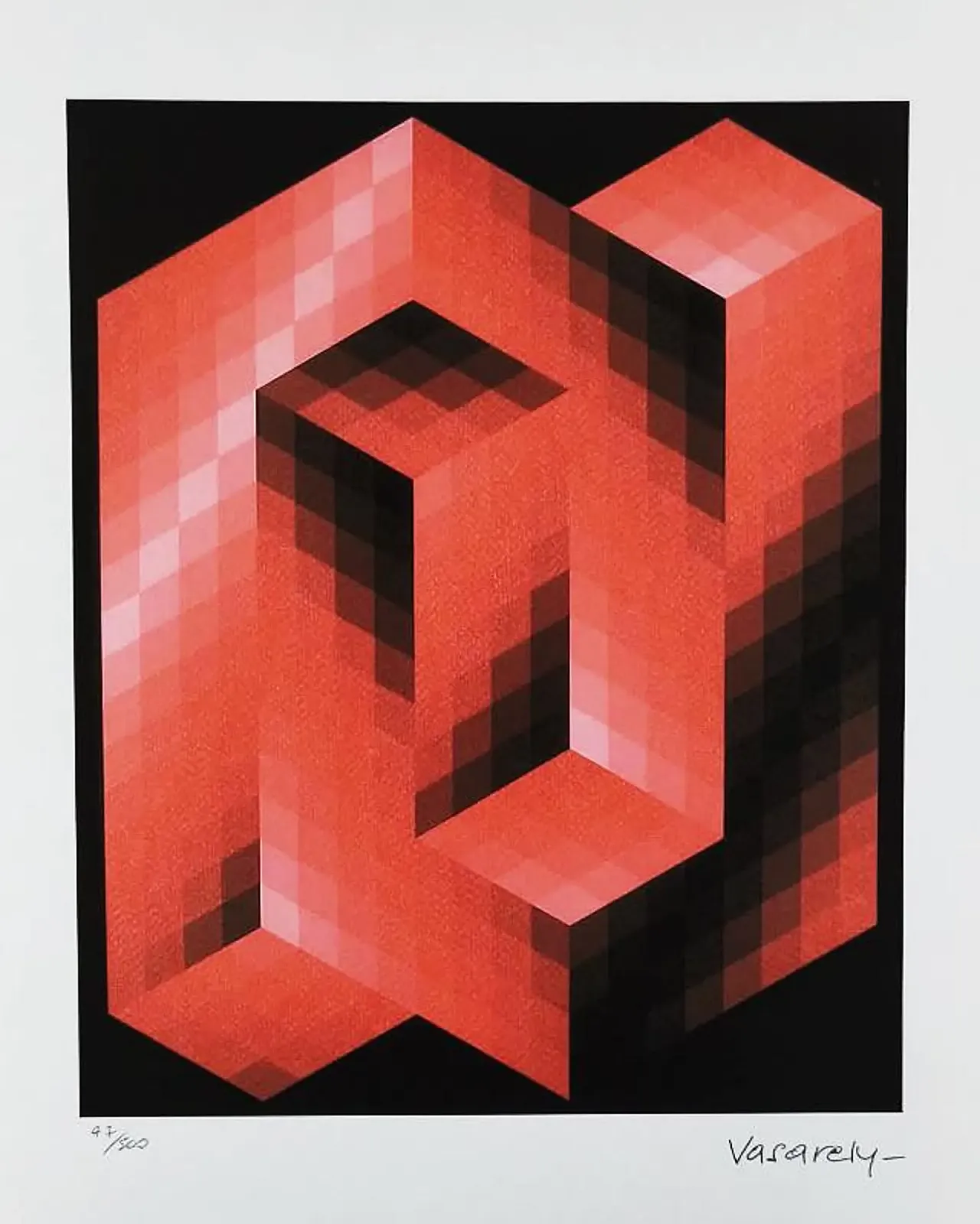 Victor Vasarely limited numbered edition lithograph, 1970s 2