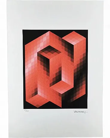 Victor Vasarely limited numbered edition lithograph, 1970s