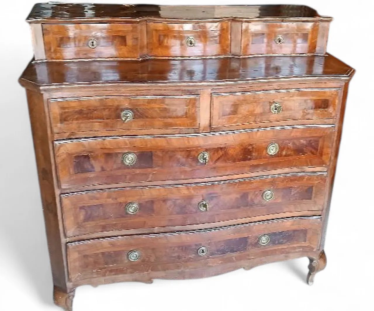 Comò impiallacciato e intarsiato, '700 9