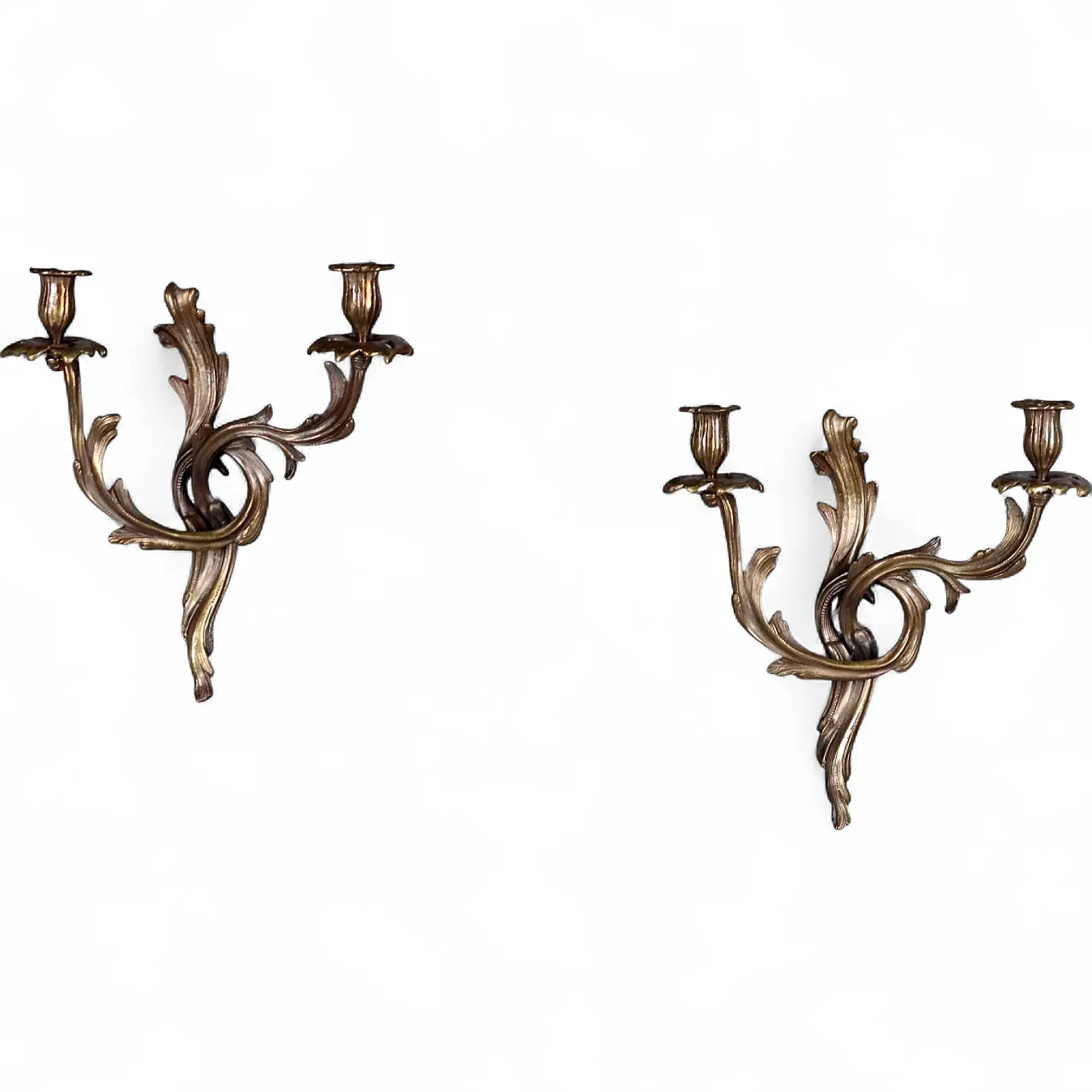 Coppia di applique in bronzo brunito, '900 6