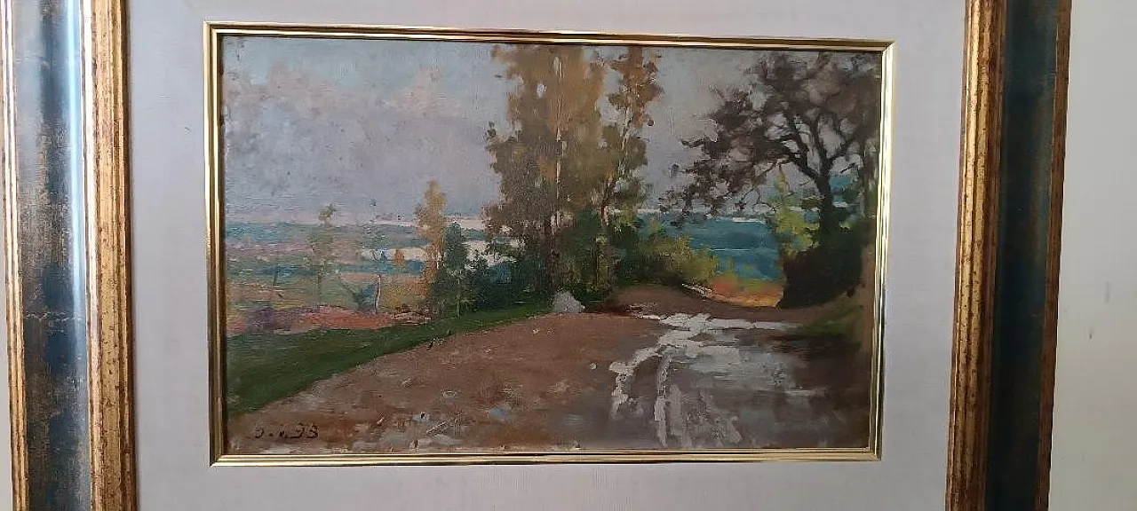 Dipinto ad olio su cartone, fine '800 4