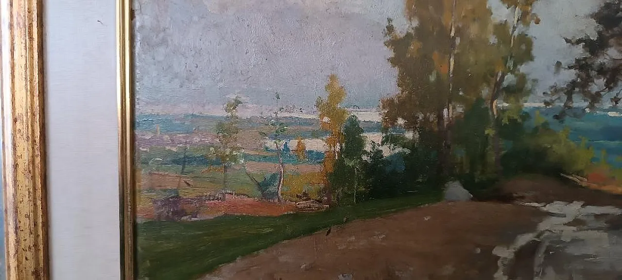 Dipinto ad olio su cartone, fine '800 6