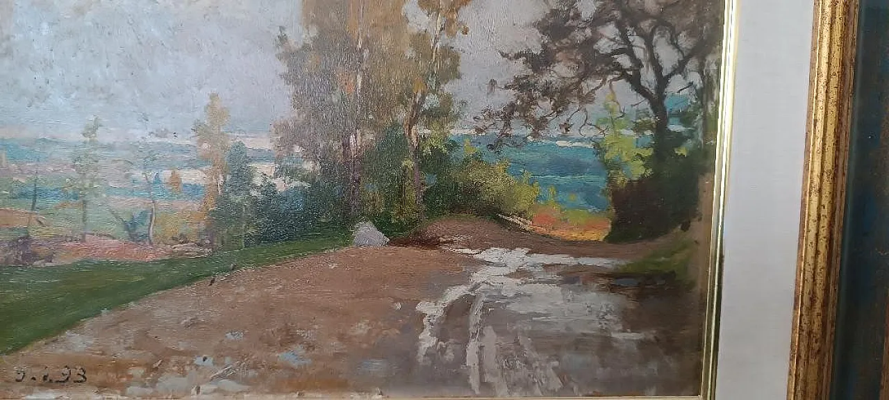 Dipinto ad olio su cartone, fine '800 7