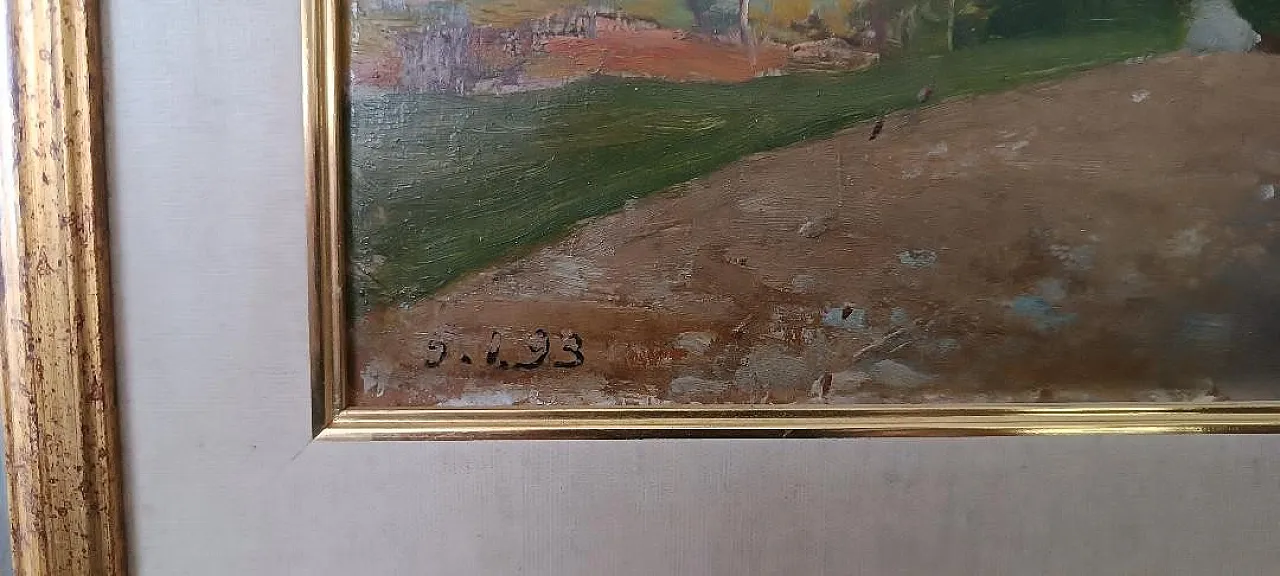 Dipinto ad olio su cartone, fine '800 8
