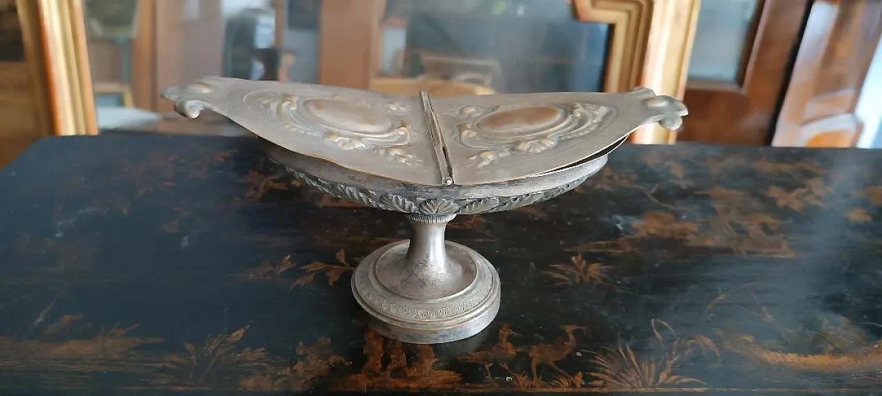 Incense holder silver copper embossed, 19th century 1