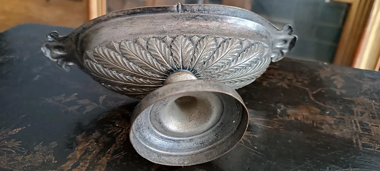 Incense holder silver copper embossed, 19th century 5