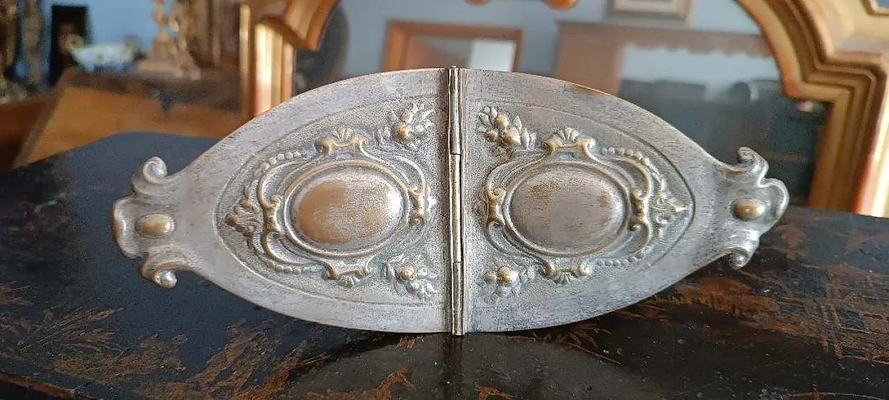 Incense holder silver copper embossed, 19th century 6