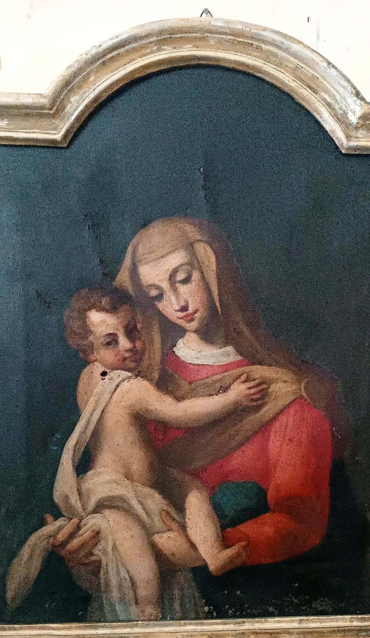 Virgin Mary with Child, oil on canvas, 18th century 4