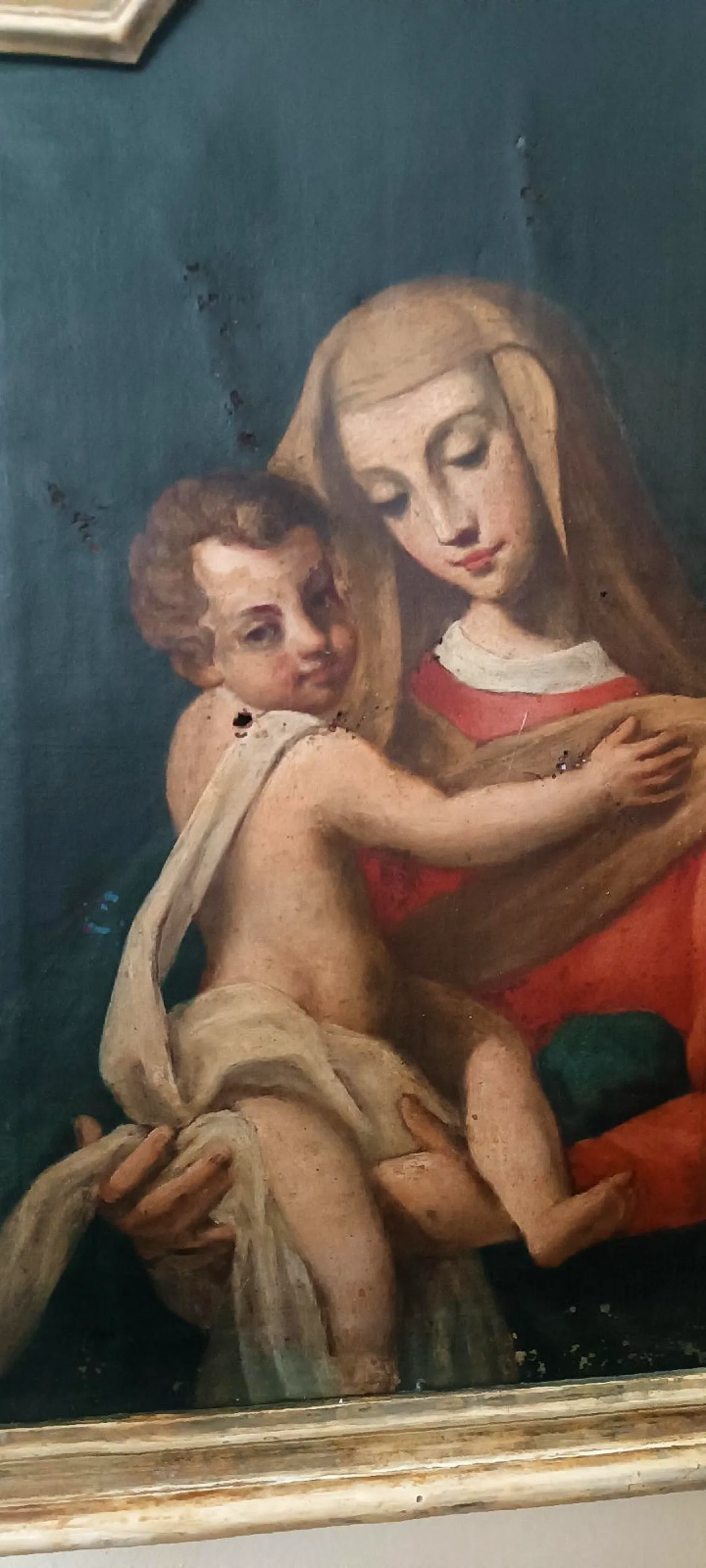 Virgin Mary with Child, oil on canvas, 18th century 5