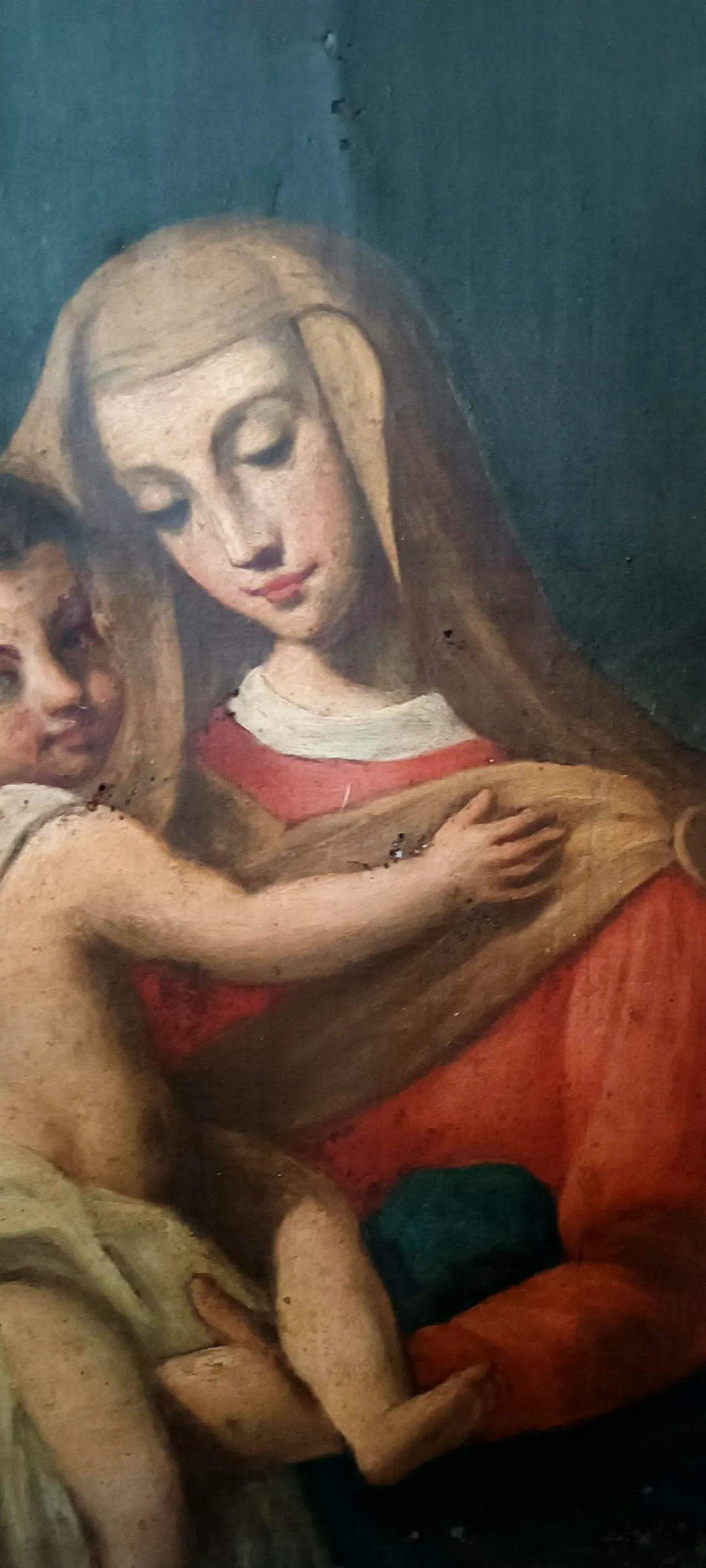 Virgin Mary with Child, oil on canvas, 18th century 6