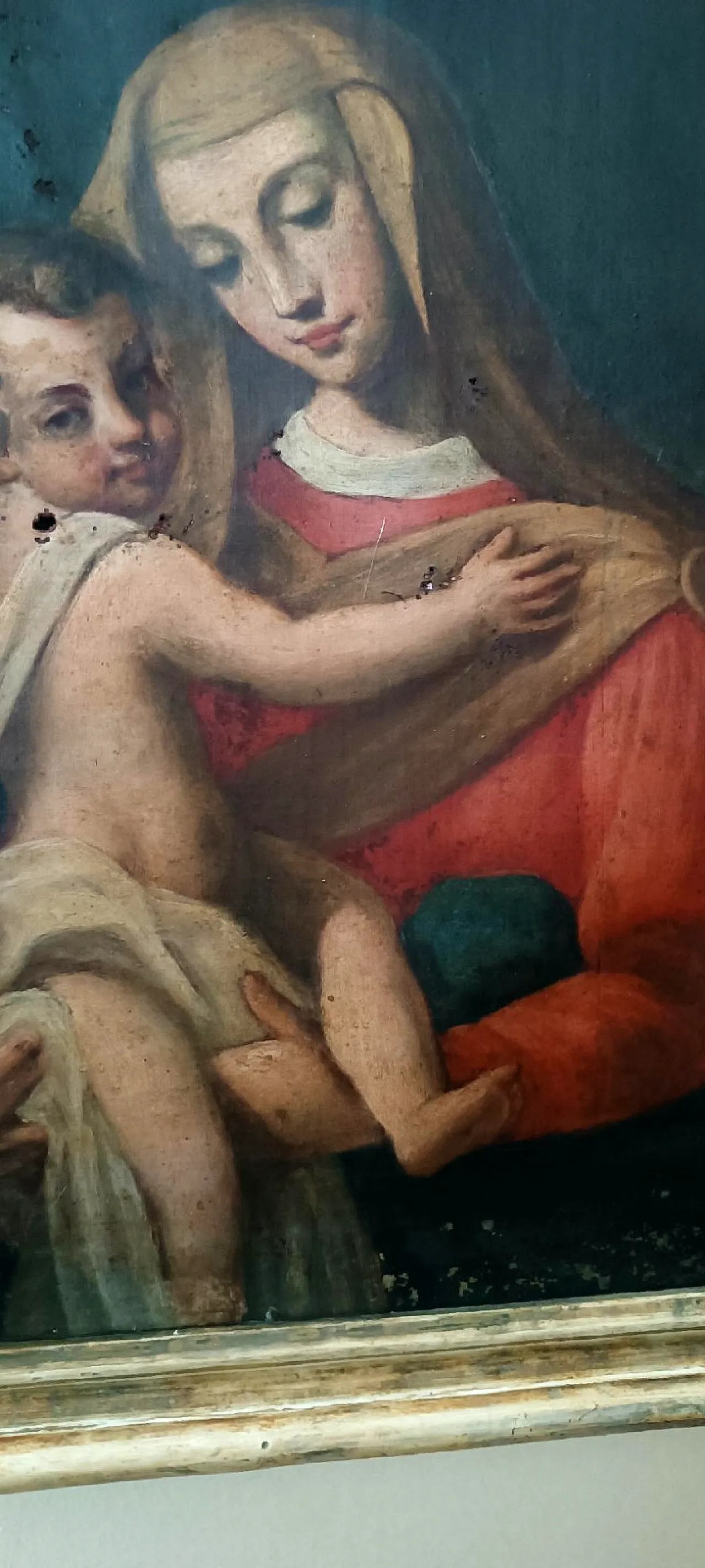 Virgin Mary with Child, oil on canvas, 18th century 7