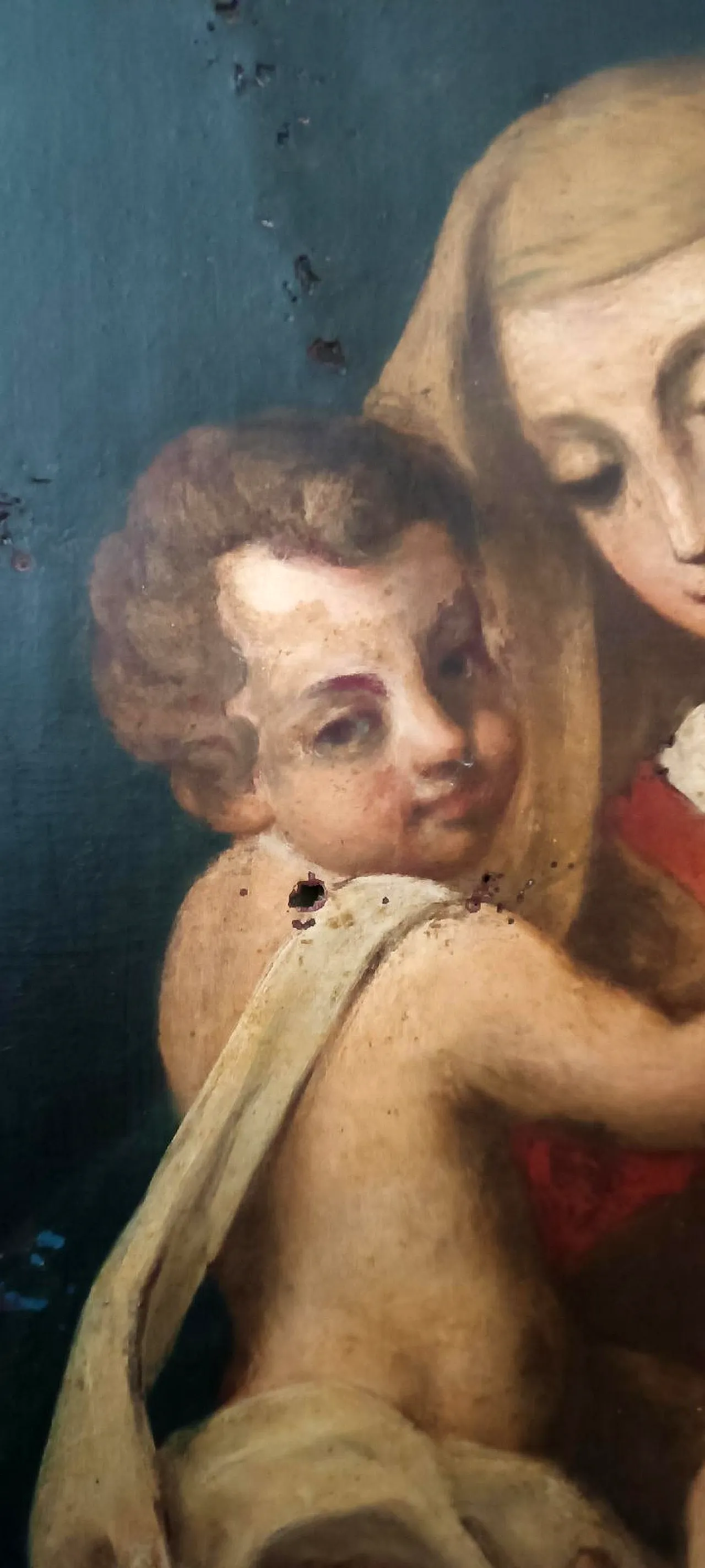 Virgin Mary with Child, oil on canvas, 18th century 8