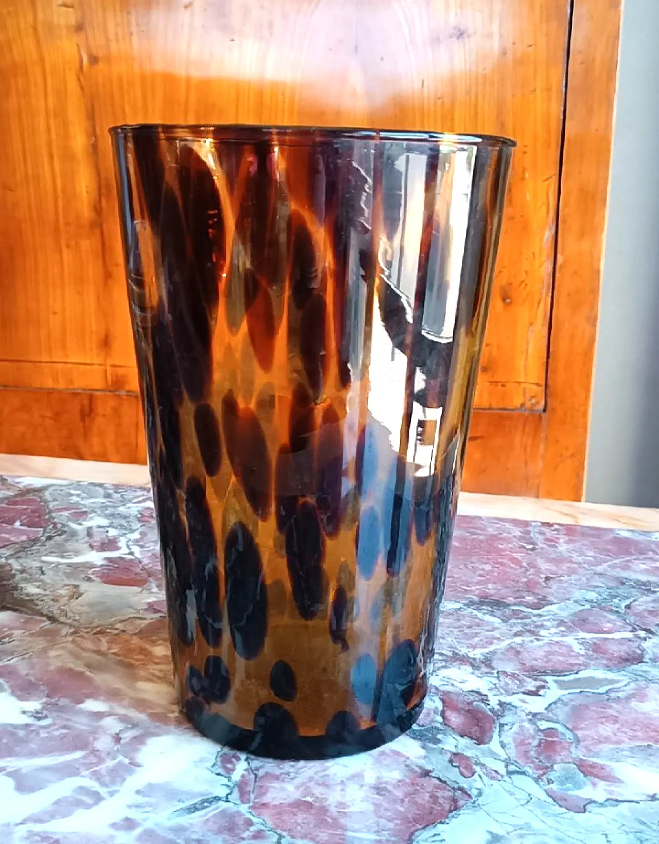 Spotted Murano glass vase, 1970s 1