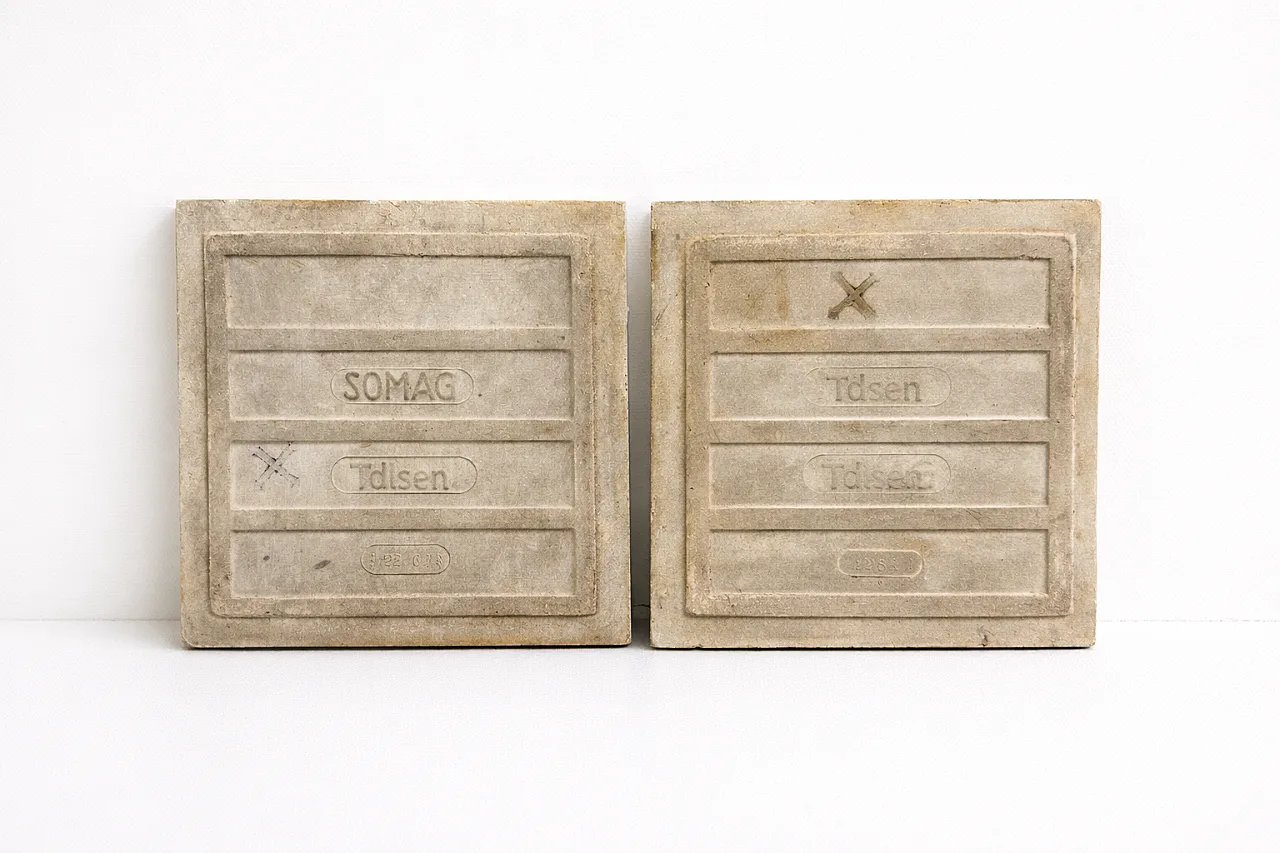 Pair of Tiles Jugendstil by Somag Meissen, 20th century 9