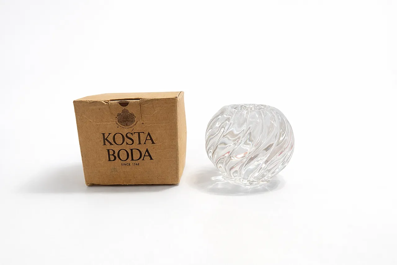 Crystal candleholder by Kosta Boda, 80s 10