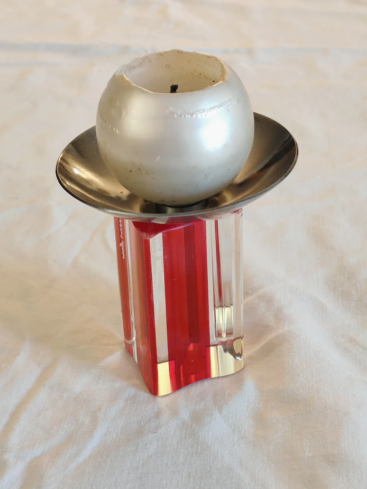 Portacandela Venini Candelboi Rosso Firmato, 2000 2