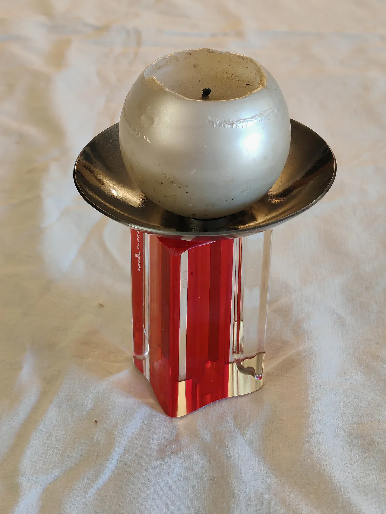 Portacandela Venini Candelboi Rosso Firmato, 2000 6