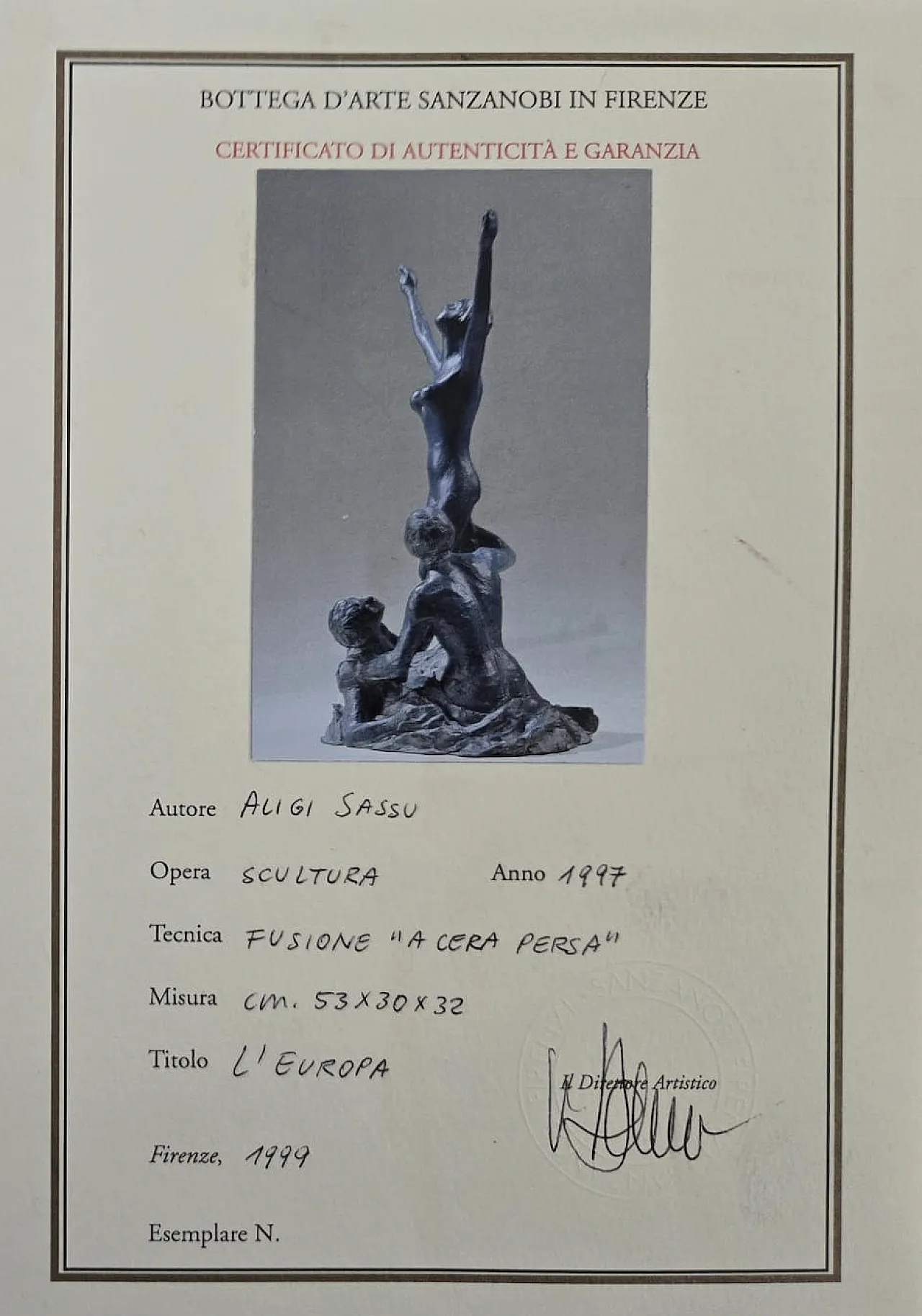 Multiple patinated bronze sculpture by Aligi Sassu, 20th century 10