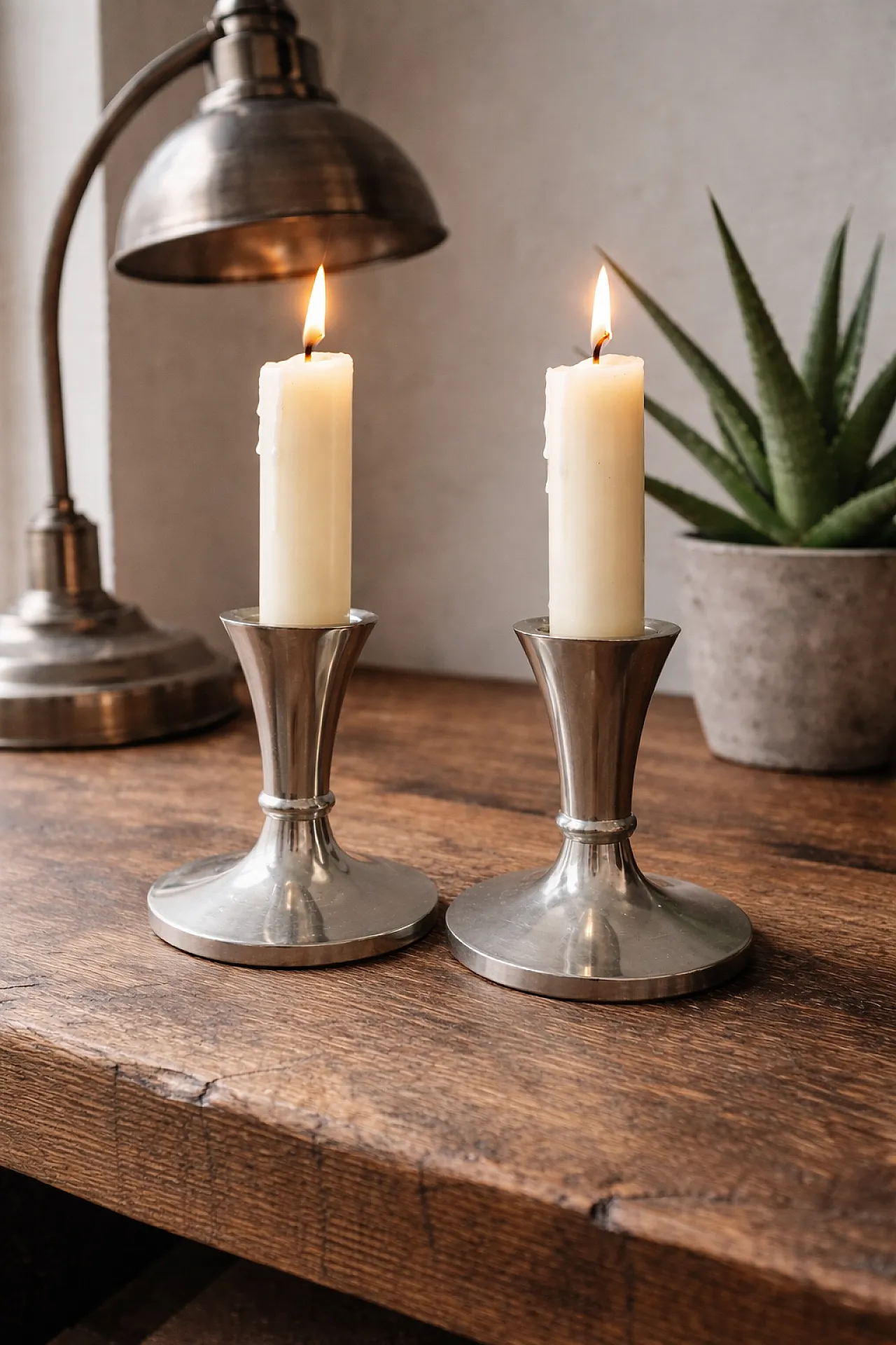 Pair of Just Andersen Candle Holders Mod. 2729, Danish, 50s 1