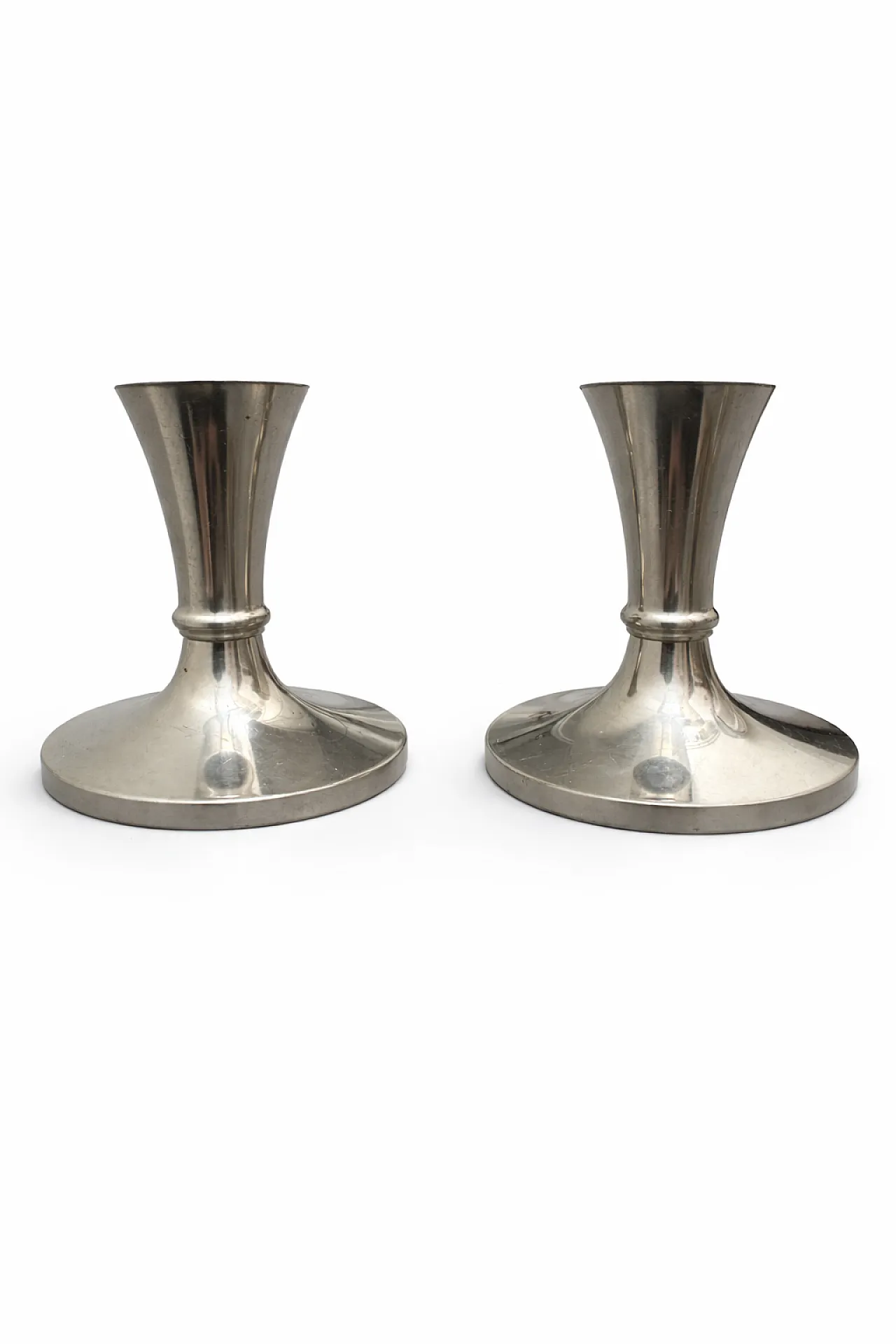 Pair of Just Andersen Candle Holders Mod. 2729, Danish, 50s 2