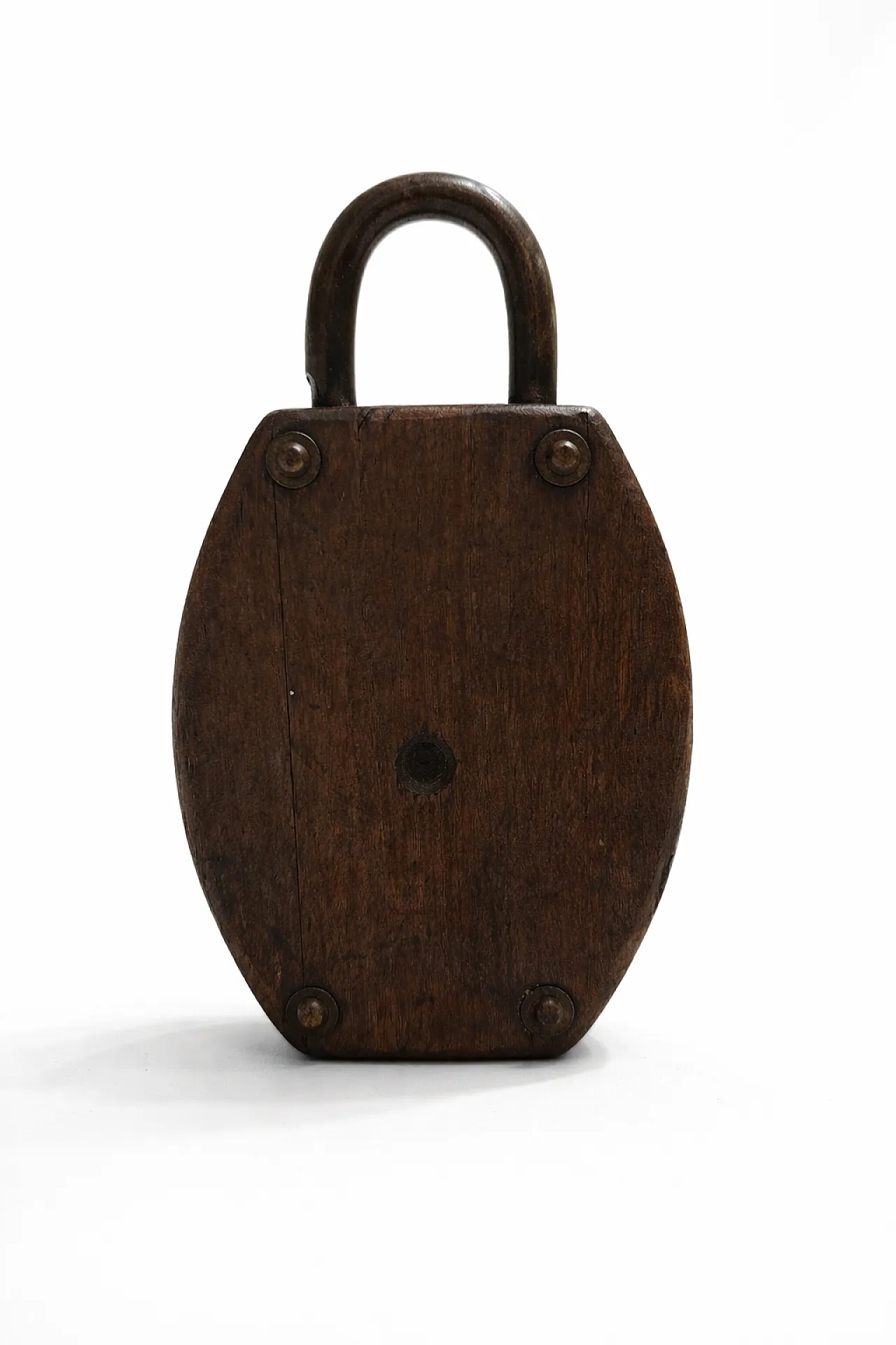 Nautical Double Pulley Block Wood and Iron Rotterdam, 50s 4