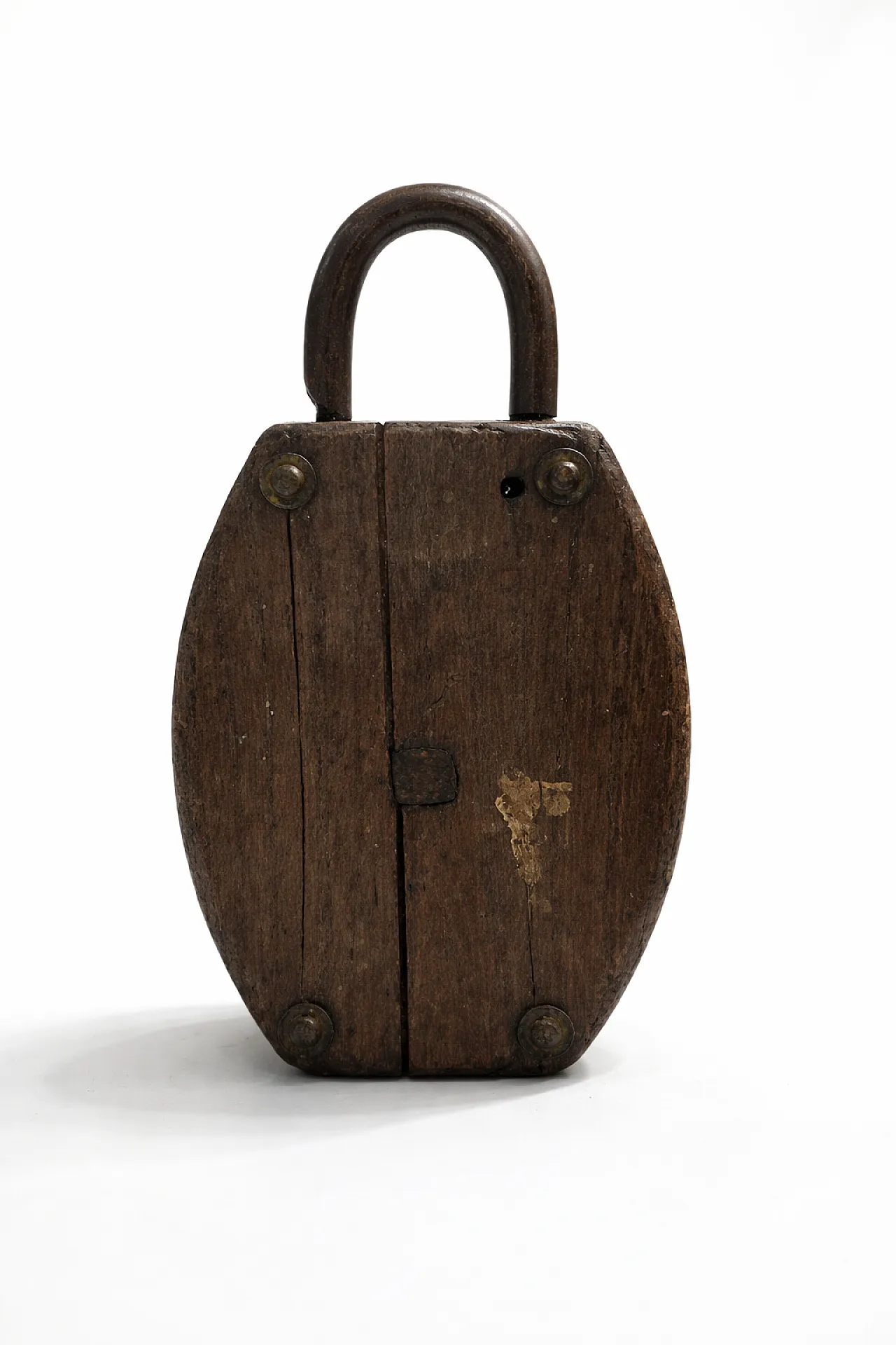 Nautical Double Pulley Block Wood and Iron Rotterdam, 50s 5