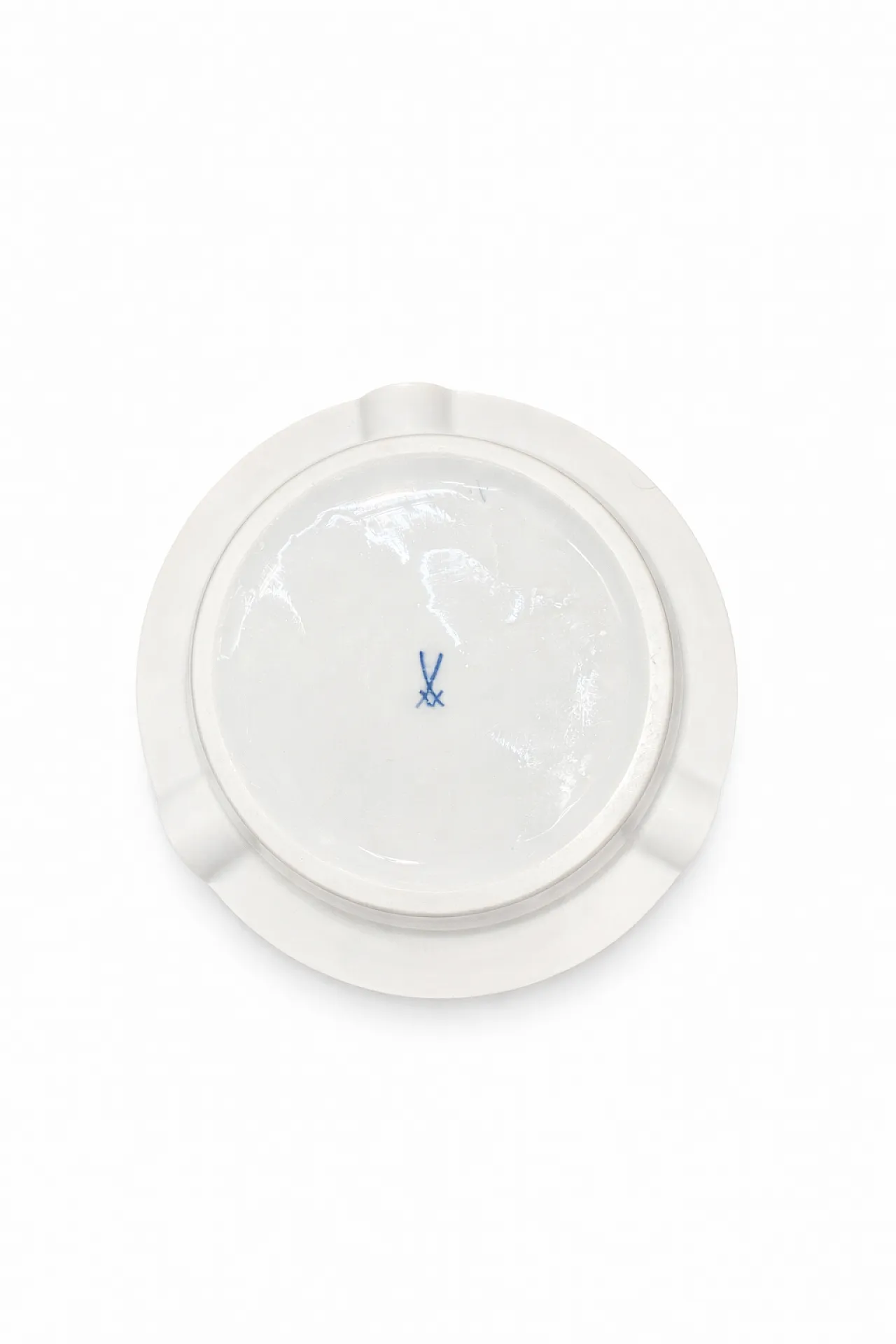 Porcelain Ashtray by Meissen Blue and Gold Floral Decoration, 70s 6