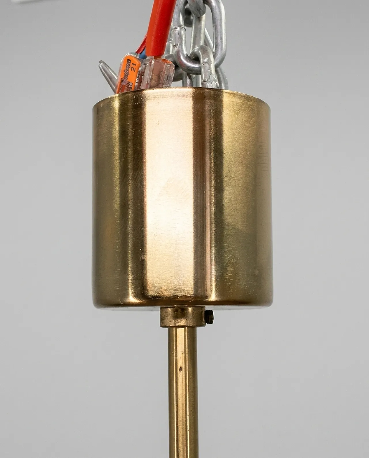 Lampadario in vetro e ottone di Jaroslav Bejvl Kamenický, anni '60 20