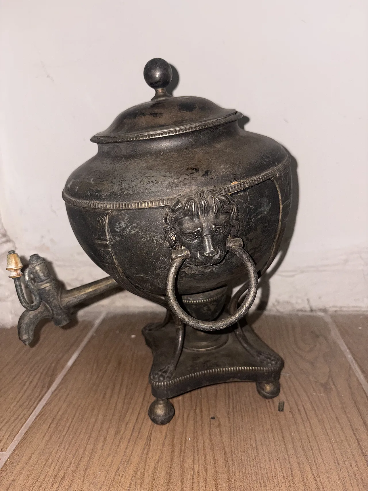Samovar in bronzo e ottone, primo '900 3