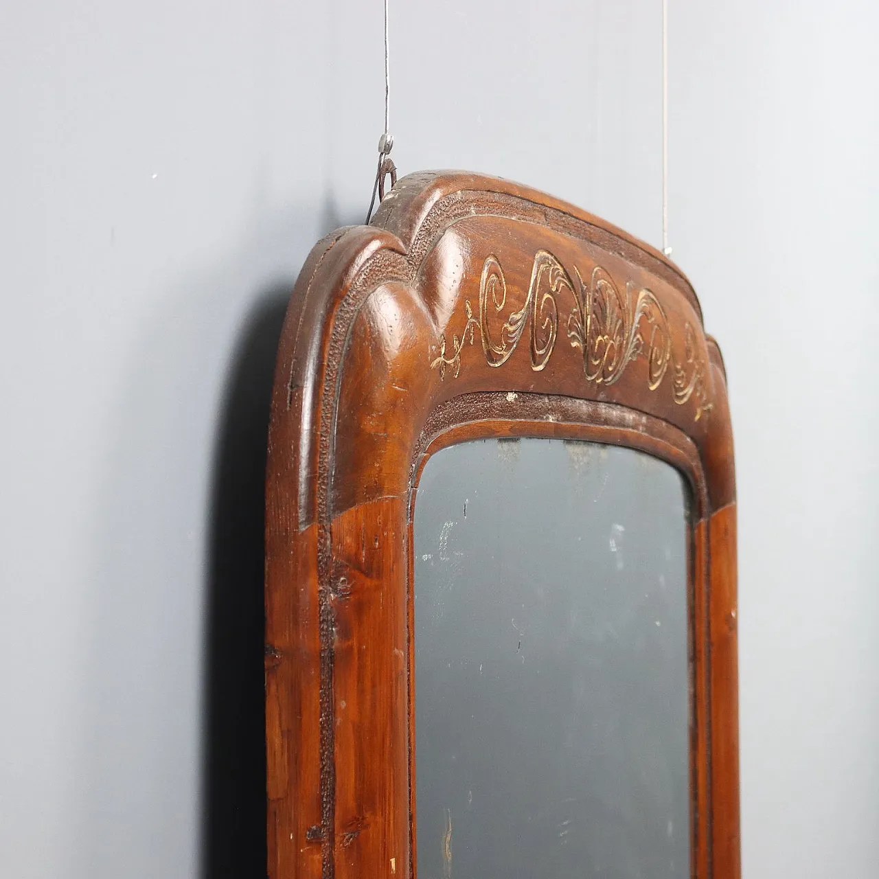 Specchiera da appoggio in pioppo e abete, '800 9