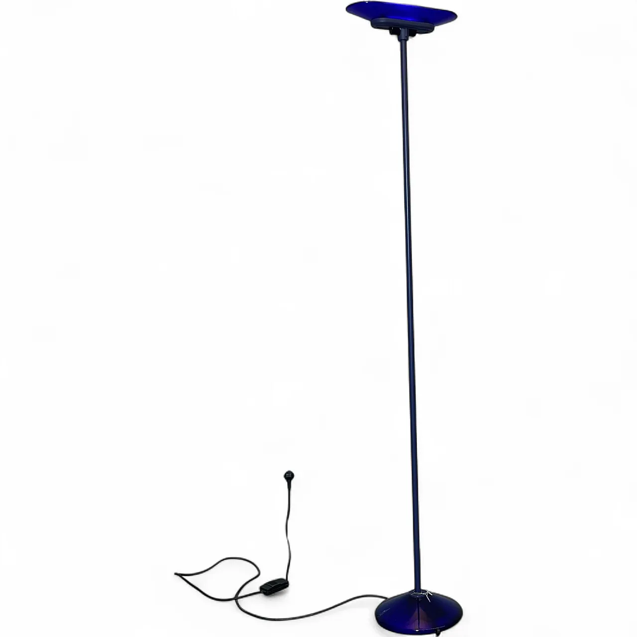 Jill  floor lamp by Arteluce blue Murano glass, 70s 10