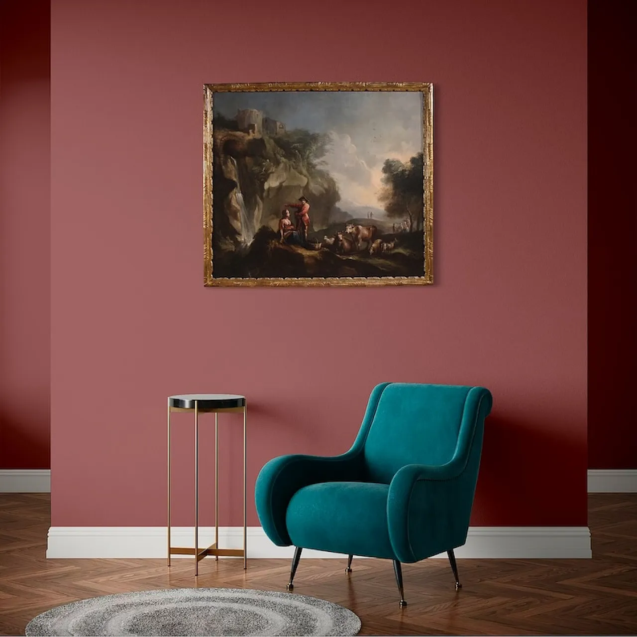 Italian painting, landscape, 18th century 9