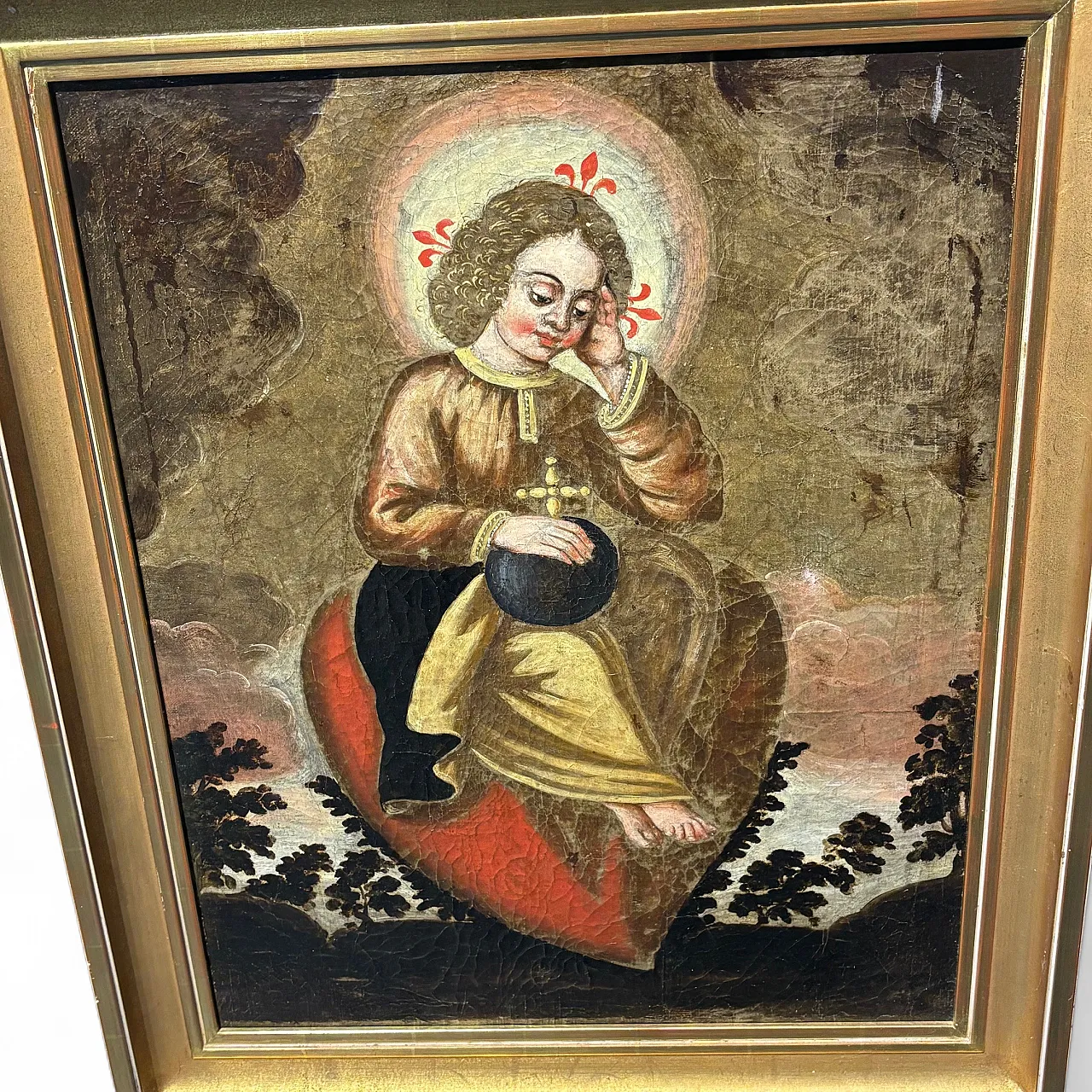 Oil painting on canvas Spanish school Jesus, 18th century 13