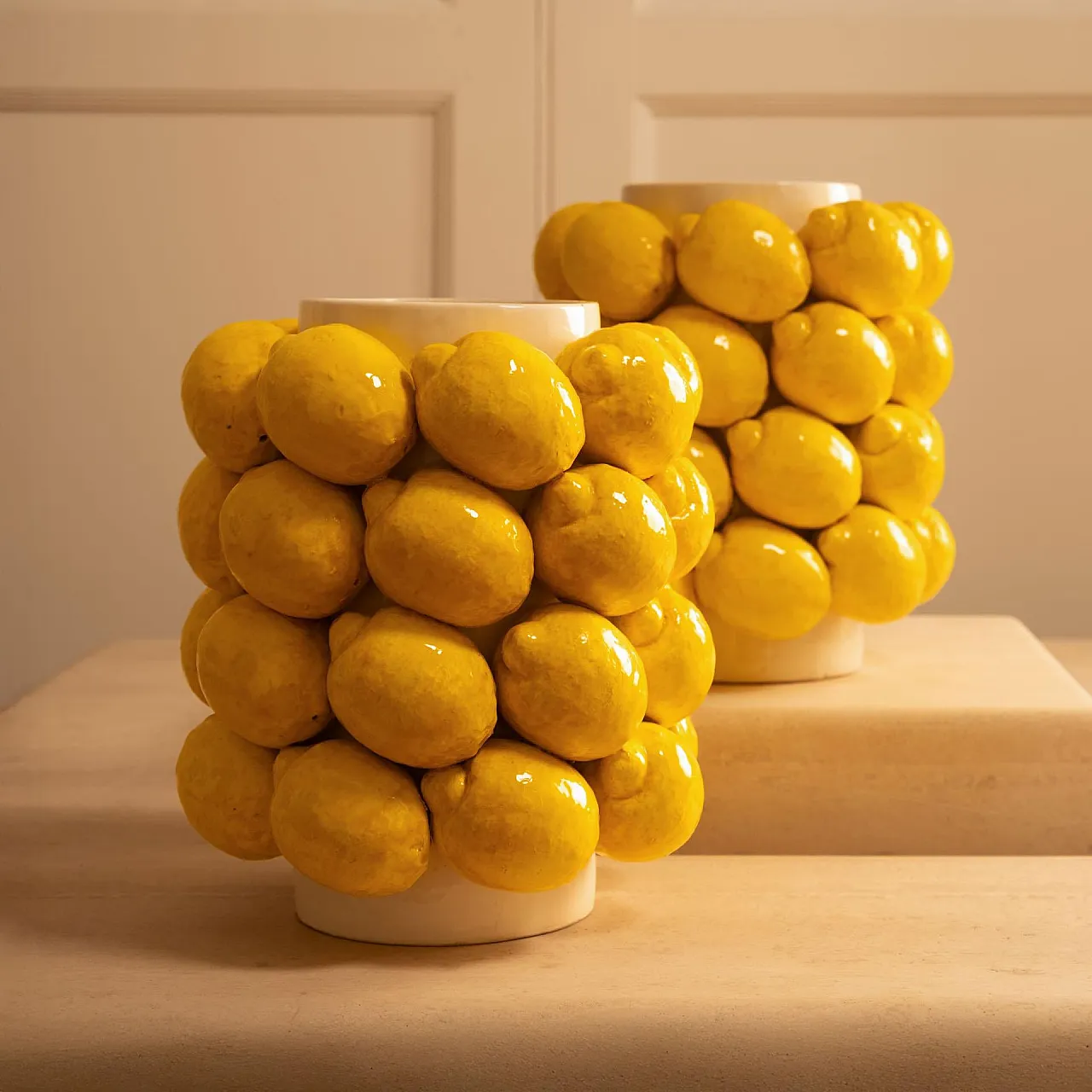 Grande vaso di limoni in ceramica, '900 2