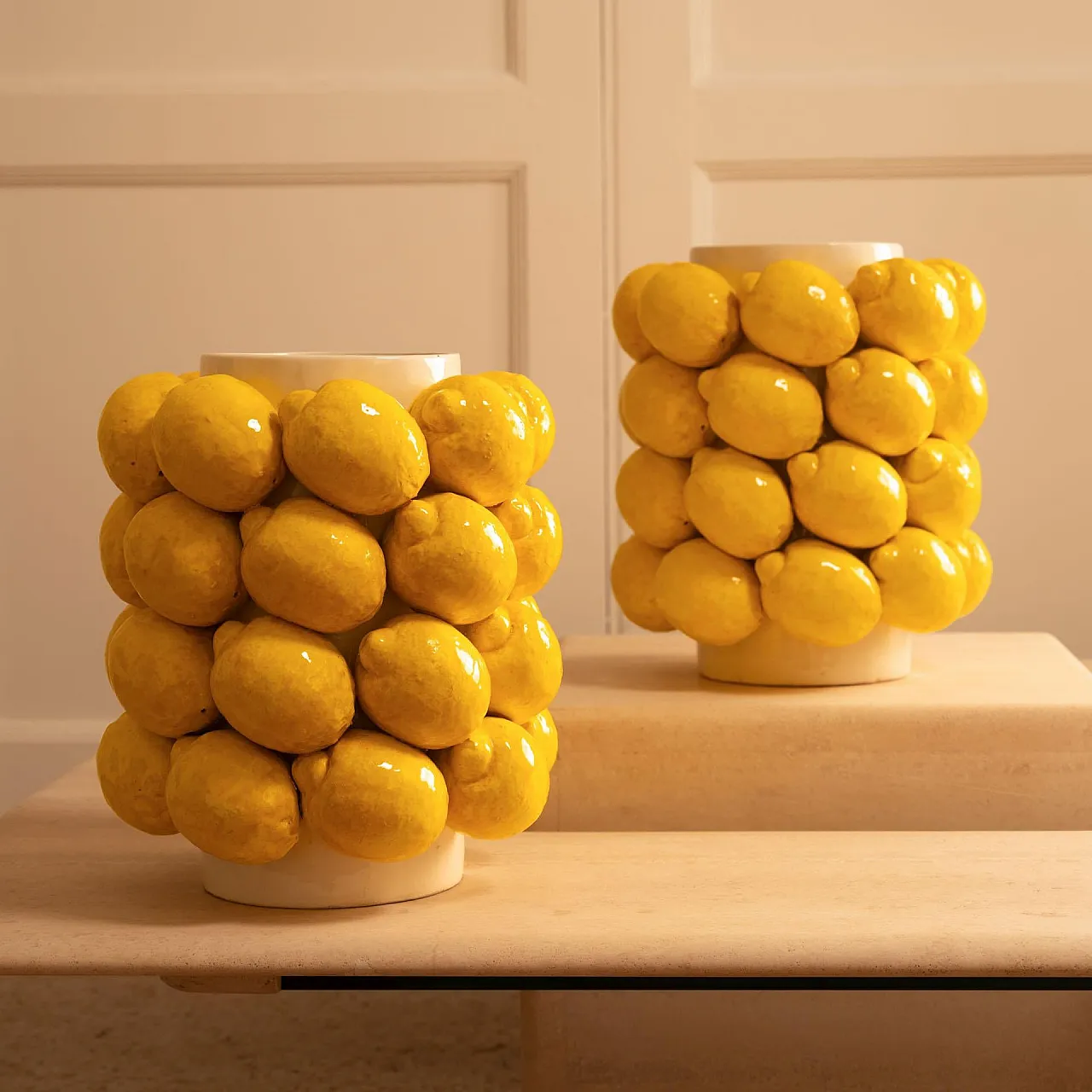 Grande vaso di limoni in ceramica, '900 3