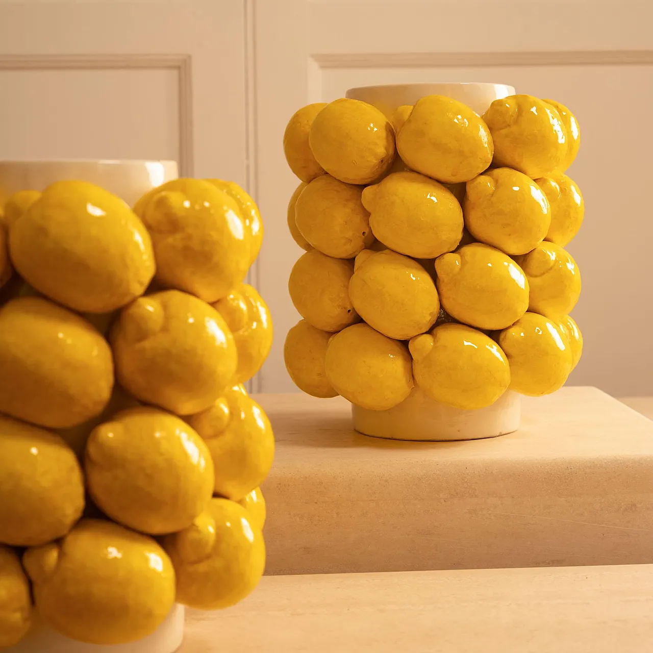 Grande vaso di limoni in ceramica, '900 4