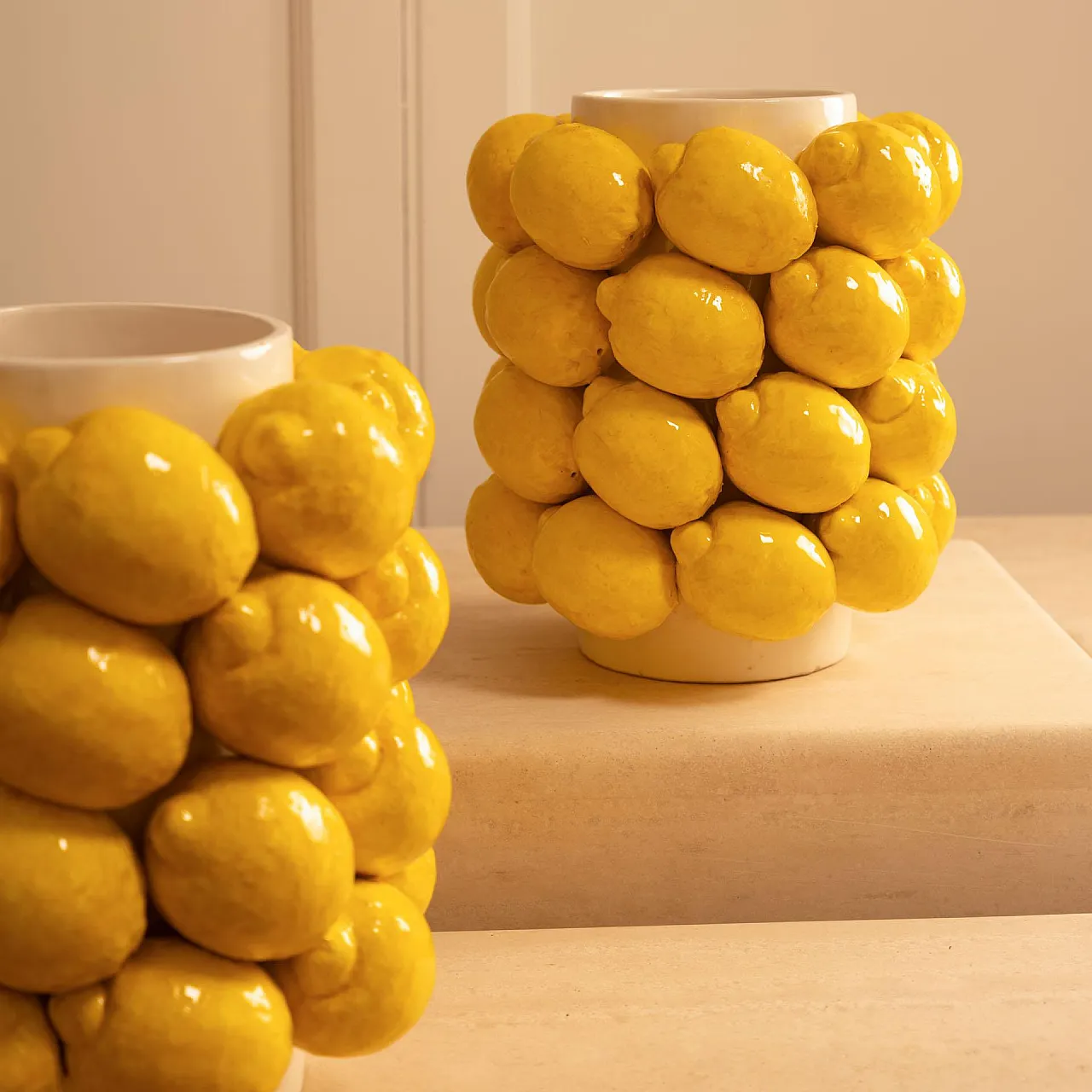 Grande vaso di limoni in ceramica, '900 5