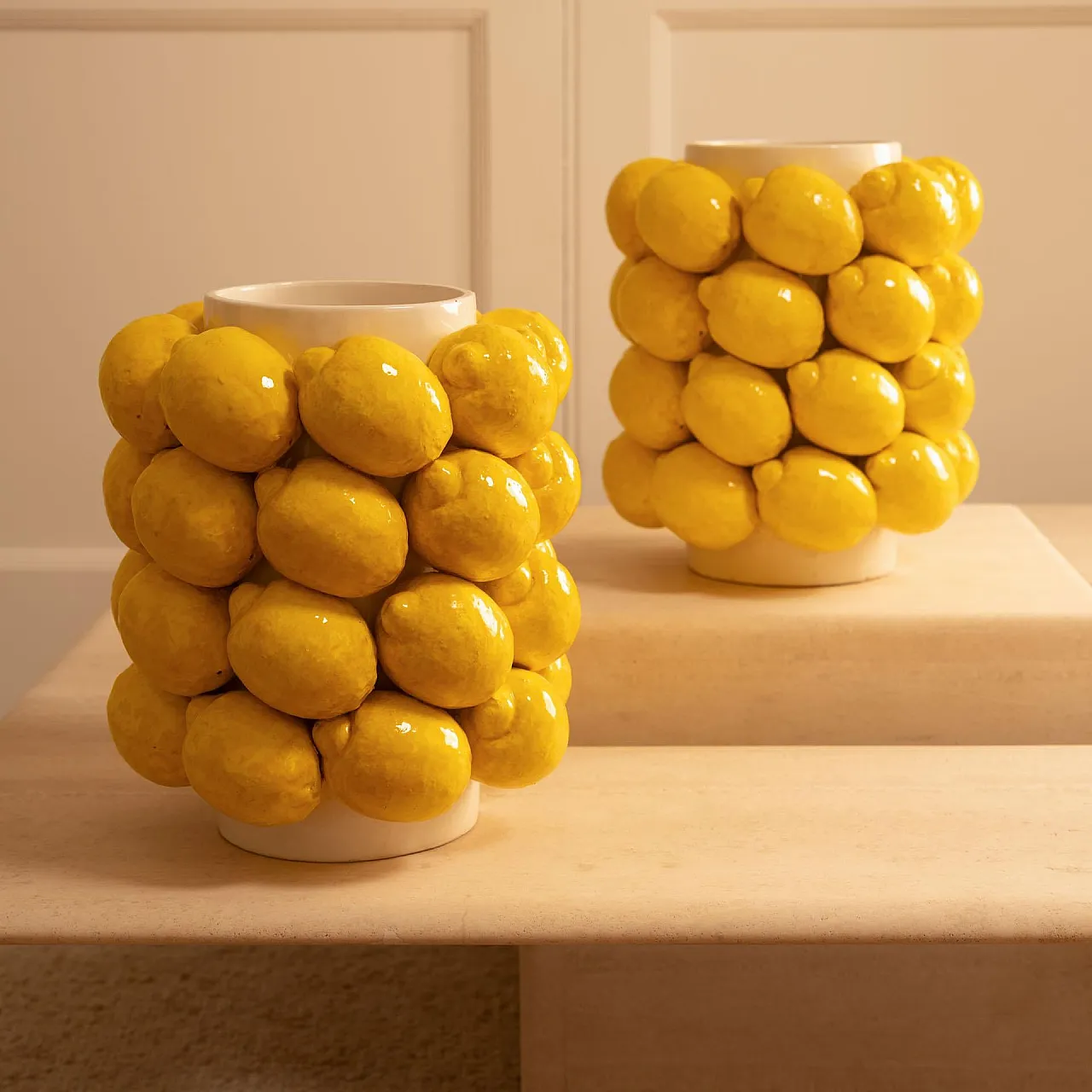 Grande vaso di limoni in ceramica, '900 6