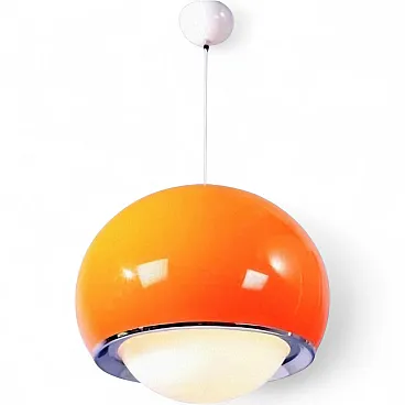 Orange “Bud” Pendant Lamp, Guzzini - Meblo, 1970s
