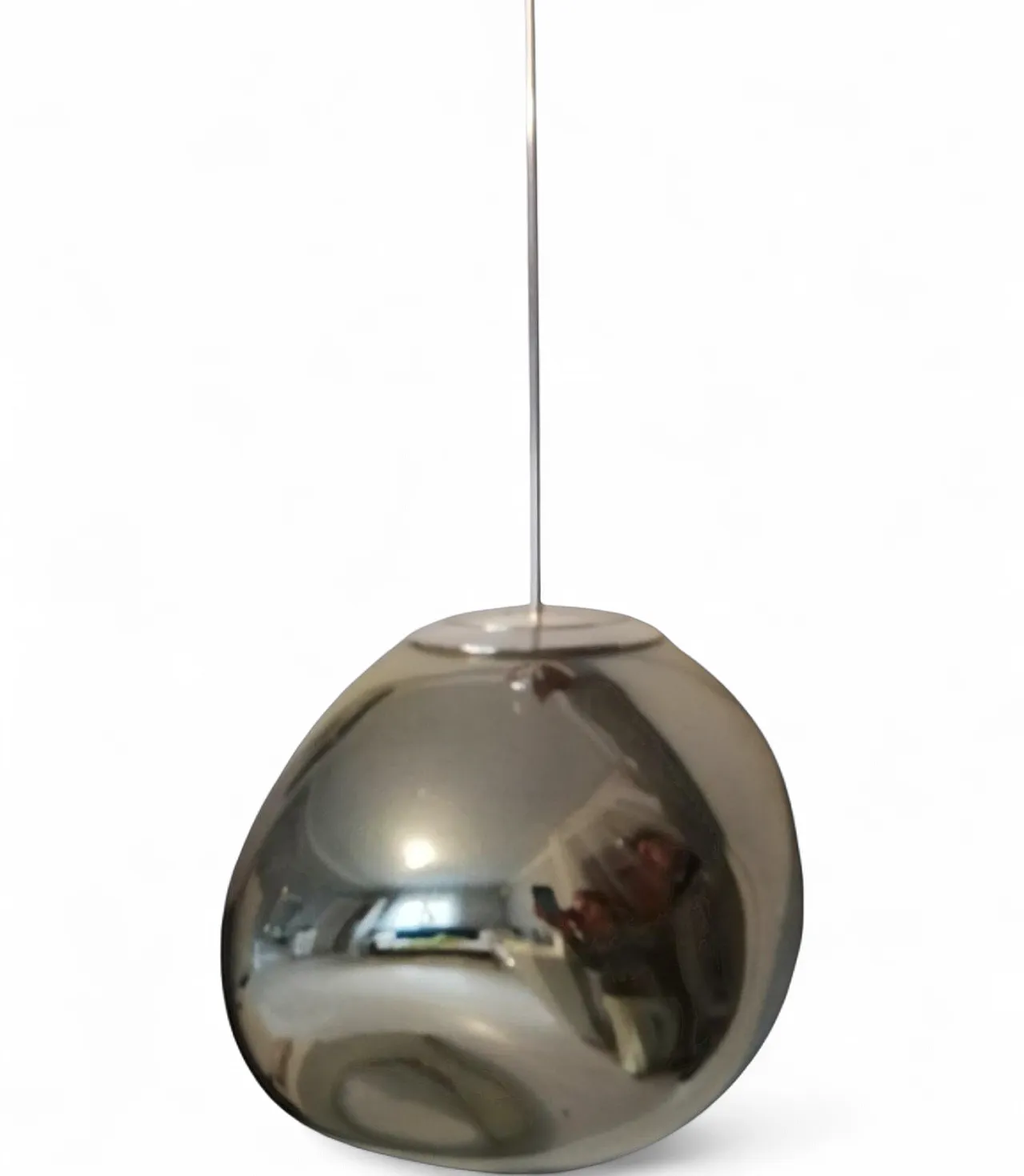 Mirrored Chrome Pendant Lamp by Tom Dixon, 80s 7