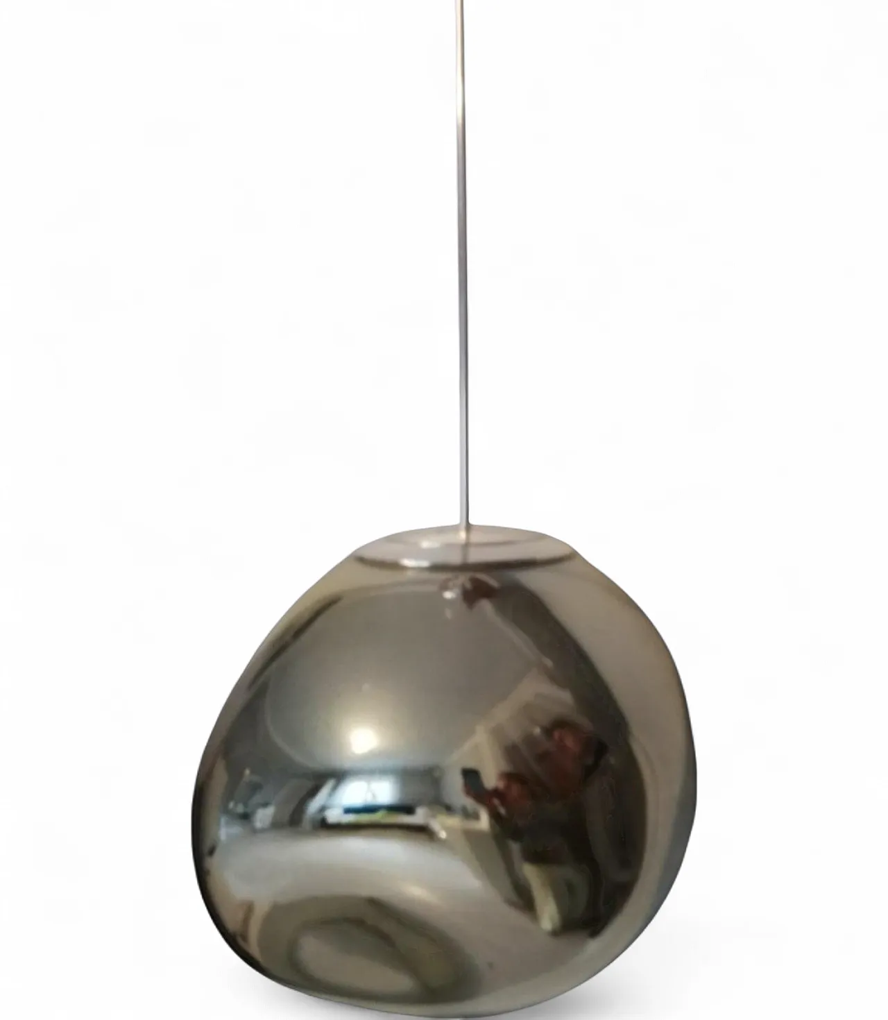 Mirrored Chrome Pendant Lamp by Tom Dixon, 80s 8