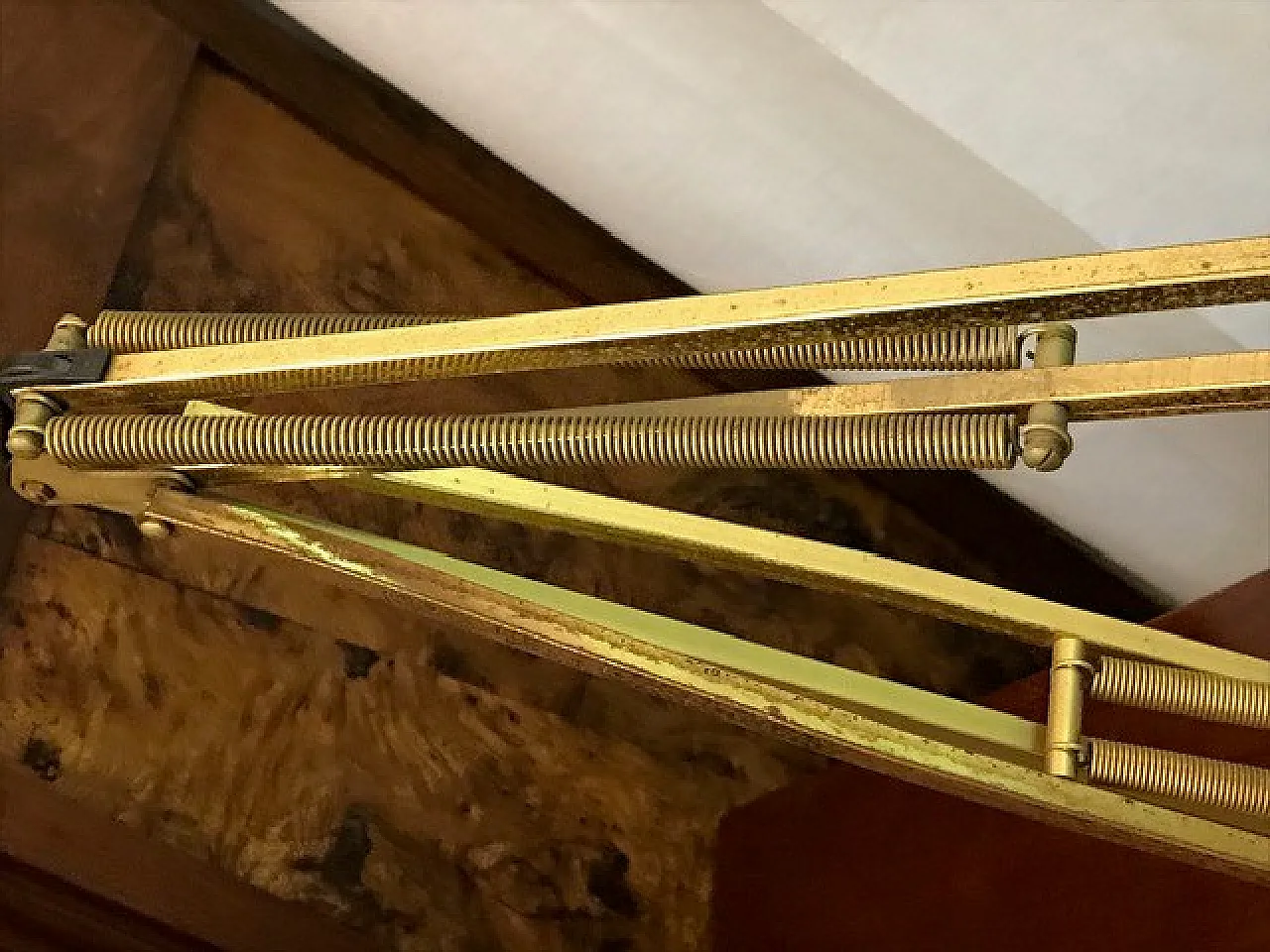 Naska Loris desk lamp by Jac Jacobsen golden plated, 80s 7