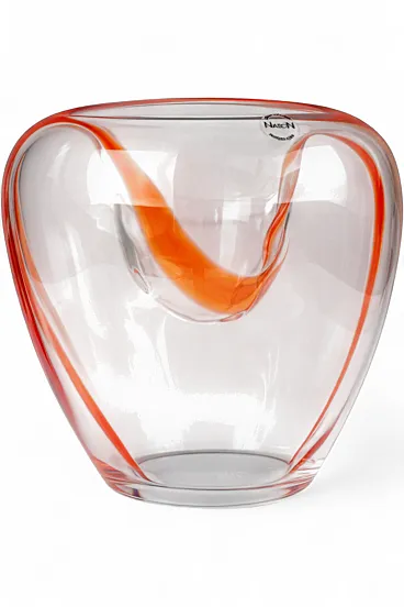 Onda Murano Glass Vase by Carlo Nason Signed Art Glass, 2000s