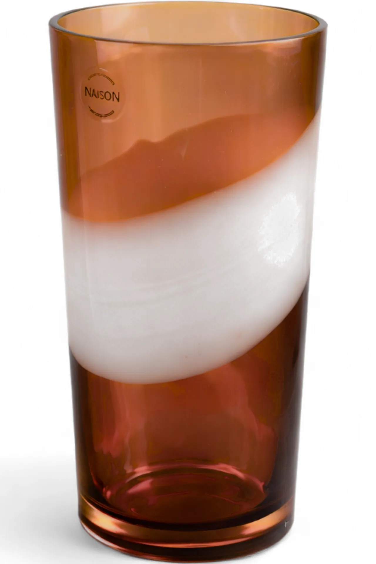 Murano Vase by Carlo Nason signed & original Box amber Art Glass, 2000 8