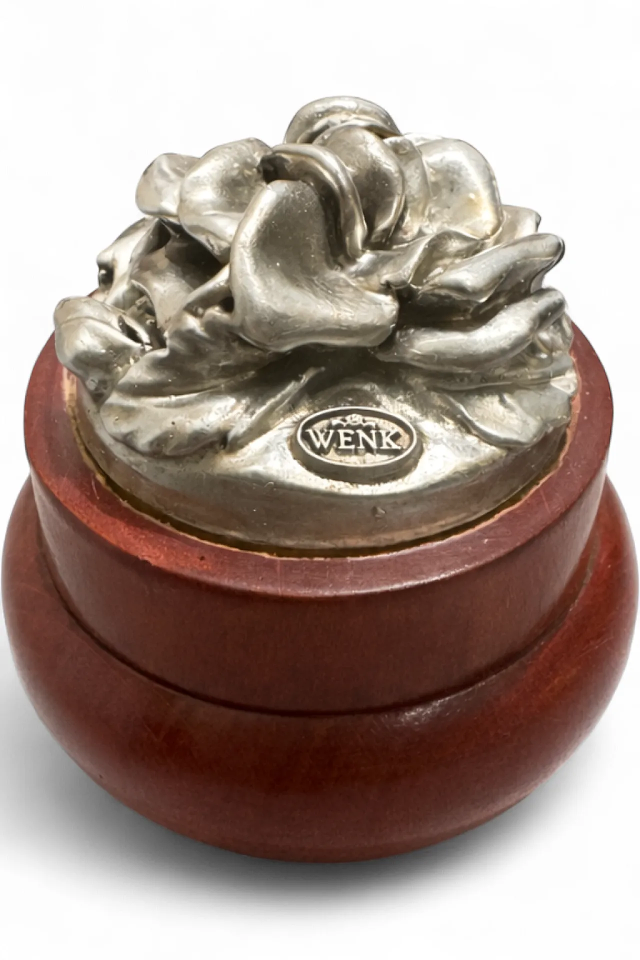 Silver Overlay Jewelry Box Rose Motif Trinket Box, 50s 8